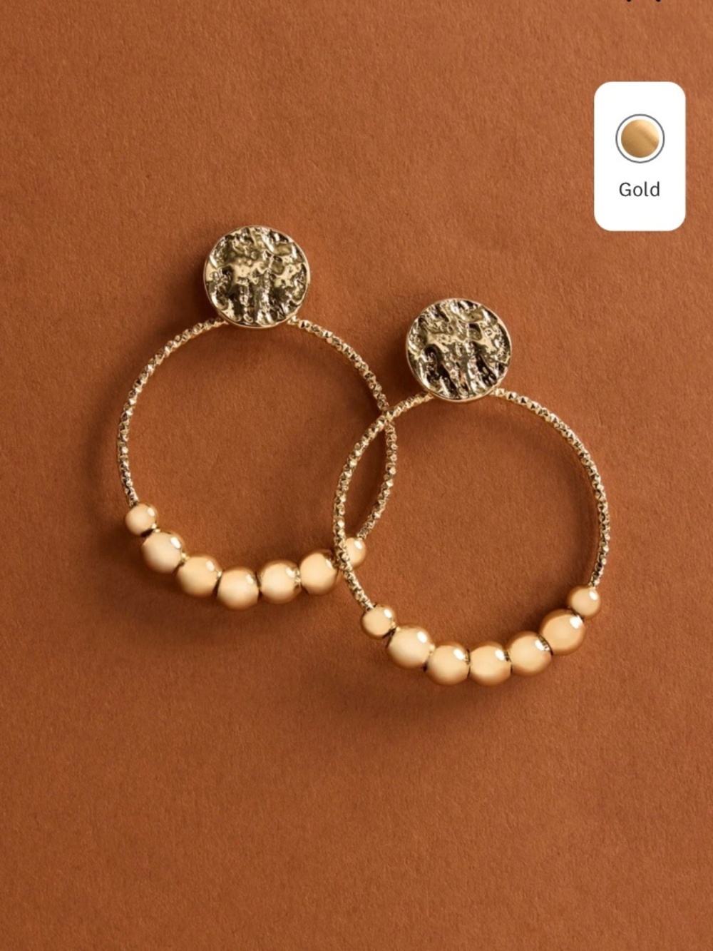 Hammered Circle Earrings